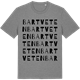 Mid Heather Gray t-shirt med Bartveten ordlek t-shirt