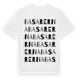 White t-shirt med Basarerna ordlek t-shirt