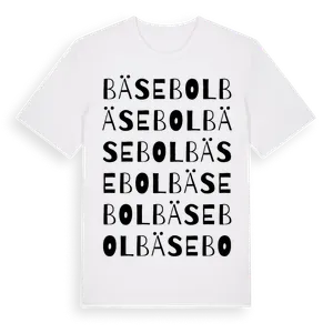 Bäsebol ordlek t-shirt – ekologisk bomull t-shirt från Pinshirt