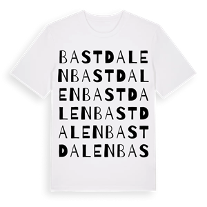 Bastdalen ordlek t-shirt – ekologisk bomull t-shirt från PinShirt