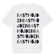 White t-shirt med Basthöjden ordlek t-shirt