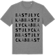 Mid Heather Gray t-shirt med Bastulyckan ordlek t-shirt