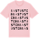 Pink Cotton t-shirt med Bastusten ordlek t-shirt