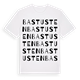 White t-shirt med Bastusten ordlek t-shirt