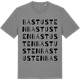 Mid Heather Gray t-shirt med Bastusten ordlek t-shirt