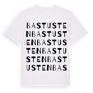 Bastusten ordlek t-shirt – ekologisk bomull t-shirt från Pinshirt