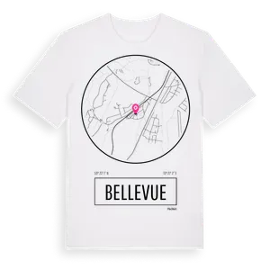 Bellevue t-shirt – ekologisk bomull t-shirt från Pinshirt