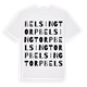 White t-shirt med Belsingtorp ordlek t-shirt