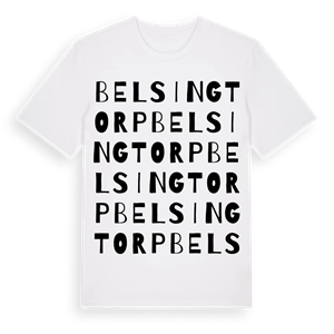 Belsingtorp ordlek t-shirt – ekologisk bomull t-shirt från PinShirt