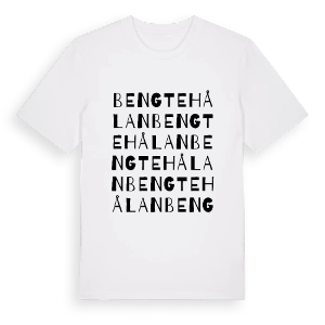 Bengtehålan ordlek t-shirt – ekologisk bomull t-shirt från PinShirt