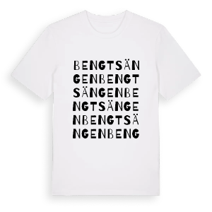 Bengtsängen ordlek t-shirt – ekologisk bomull t-shirt från PinShirt