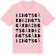 Pink Cotton t-shirt med Bengtsgård ordlek t-shirt