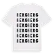White t-shirt med Berg ordlek t-shirt