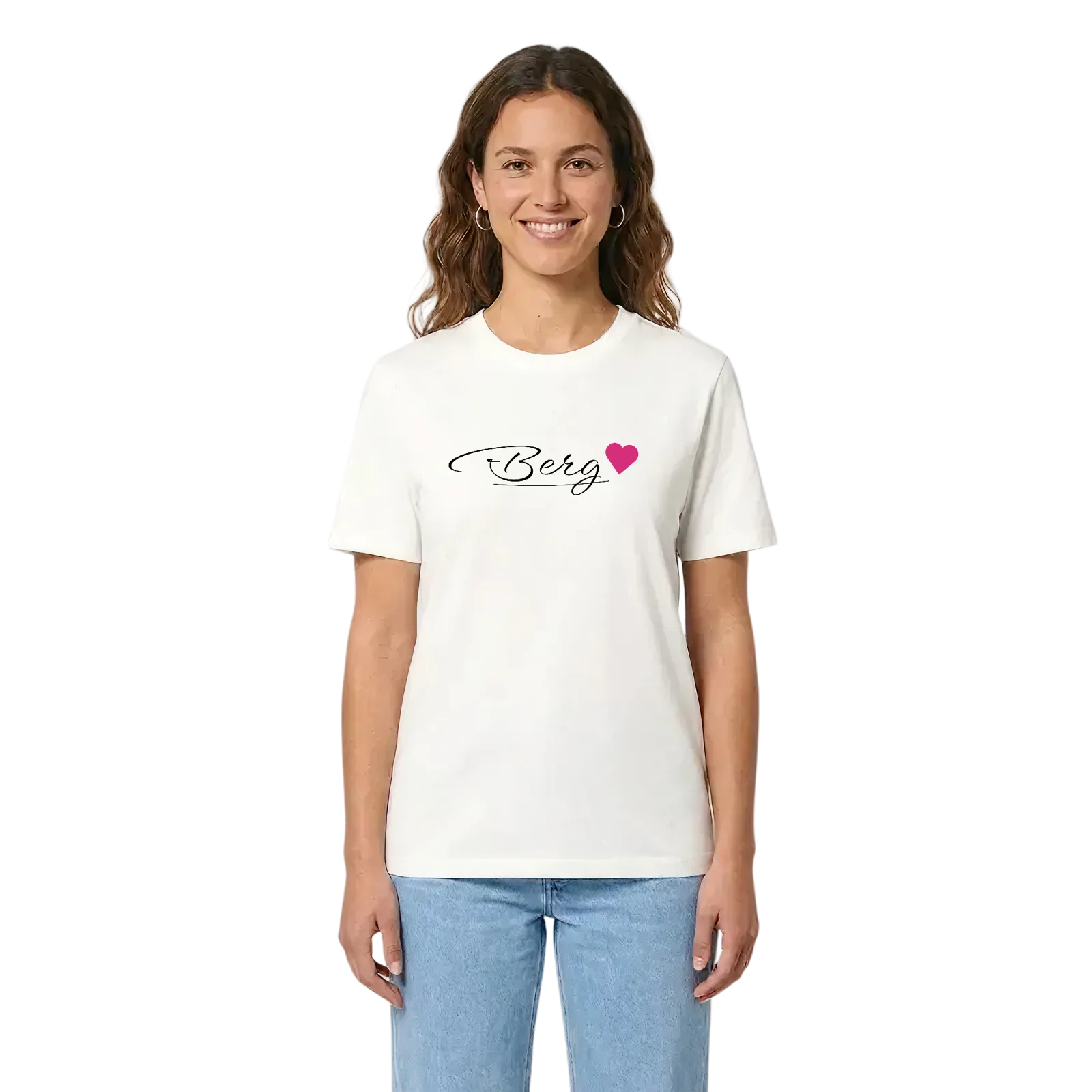 Berg hjärta t-shirt – White, i miljö