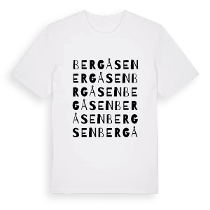 Bergåsen ordlek t-shirt – ekologisk bomull t-shirt från PinShirt