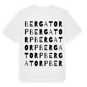 Bergatorp ordlek t-shirt – ekologisk bomull t-shirt från PinShirt