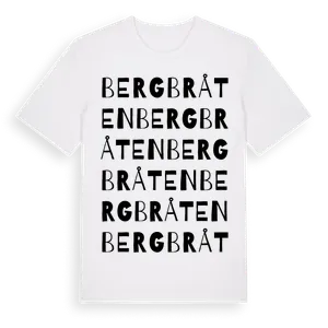 Bergbråten ordlek t-shirt – ekologisk bomull t-shirt från Pinshirt