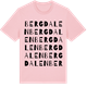 Pink Cotton t-shirt med Bergdalen ordlek t-shirt