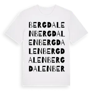 Bergdalen ordlek t-shirt – ekologisk bomull t-shirt från Pinshirt