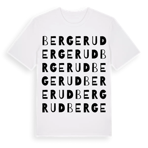 Bergerud ordlek t-shirt – ekologisk bomull t-shirt från PinShirt