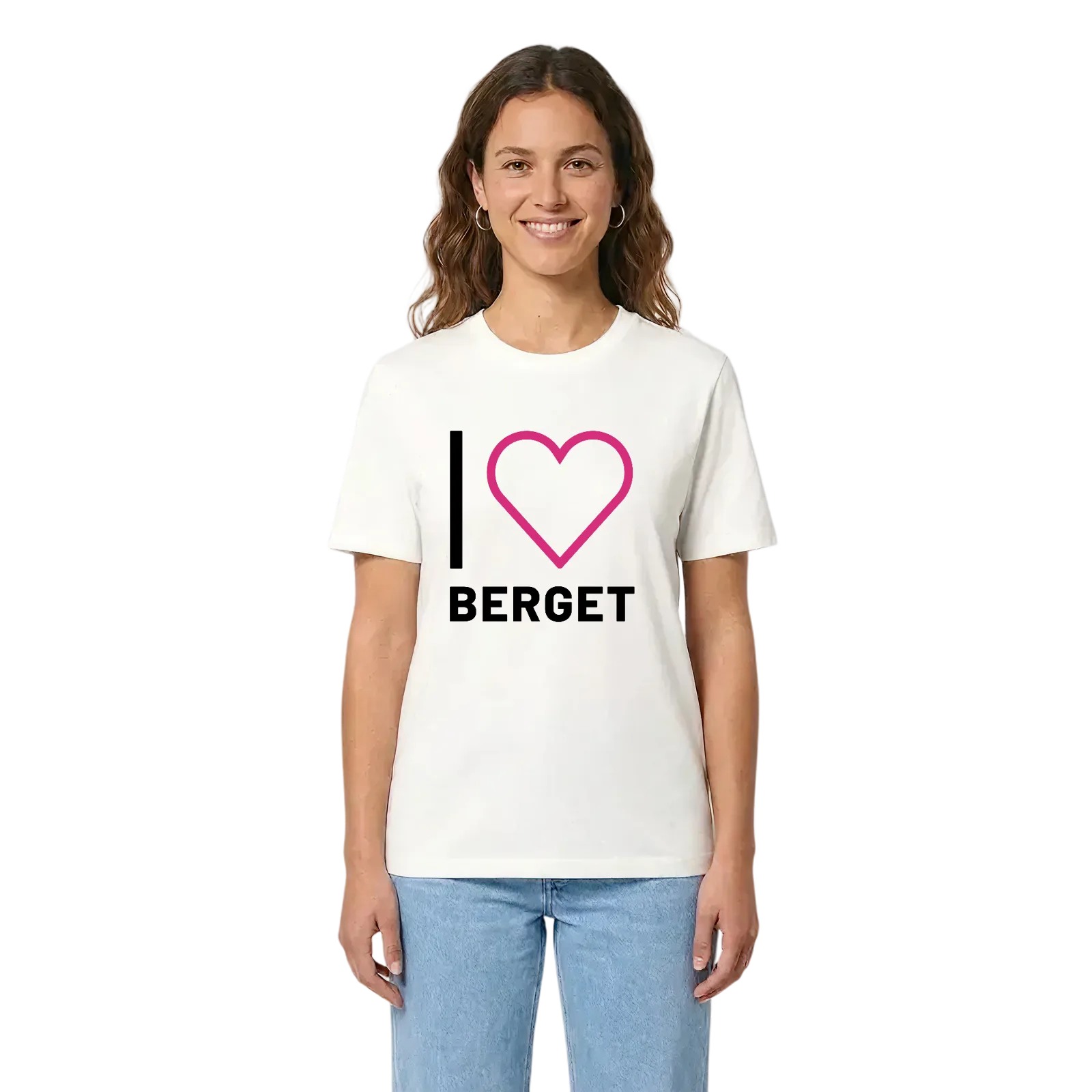 Jag älskar Berget t-shirt stort tryck – White, i miljö