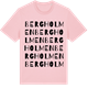 Pink Cotton t-shirt med Bergholmen ordlek t-shirt