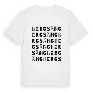 Bergsäng ordlek t-shirt – ekologisk bomull t-shirt från PinShirt