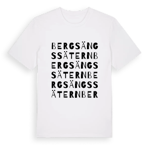 Bergsängssätern ordlek t-shirt – ekologisk bomull t-shirt från PinShirt