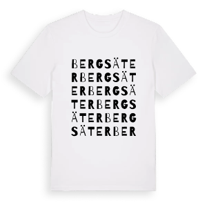 Bergsäter ordlek t-shirt – ekologisk bomull t-shirt från PinShirt