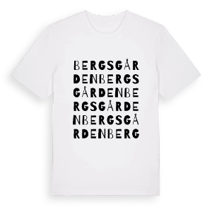Bergsgården ordlek t-shirt – ekologisk bomull t-shirt från PinShirt