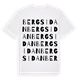 White t-shirt med Bergsidan ordlek t-shirt