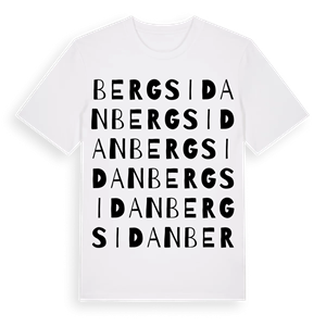 Bergsidan ordlek t-shirt – ekologisk bomull t-shirt från PinShirt