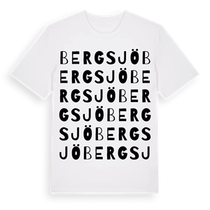 Bergsjö ordlek t-shirt – ekologisk bomull t-shirt från Pinshirt