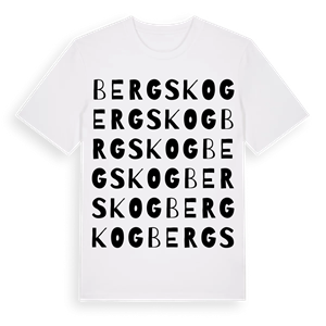 Bergskog ordlek t-shirt – ekologisk bomull t-shirt från Pinshirt