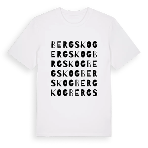 Bergskog ordlek t-shirt – ekologisk bomull t-shirt från PinShirt
