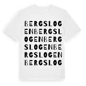Bergslogen ordlek t-shirt – ekologisk bomull t-shirt från PinShirt