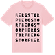 Pink Cotton t-shirt med Bergstorp ordlek t-shirt