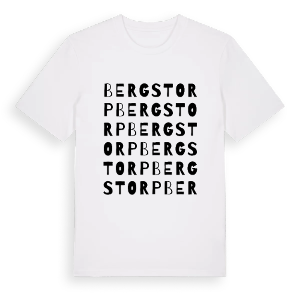 Bergstorp ordlek t-shirt – ekologisk bomull t-shirt från PinShirt