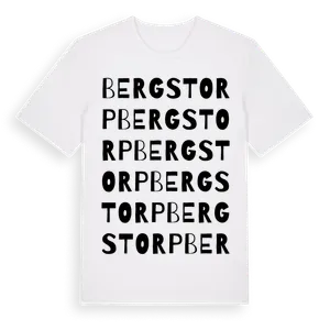 Bergstorp ordlek t-shirt – ekologisk bomull t-shirt från Pinshirt