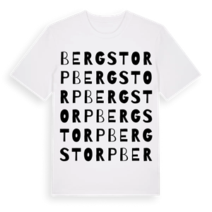 Bergstorp ordlek t-shirt – ekologisk bomull t-shirt från PinShirt