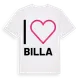 White t-shirt med Jag älskar Billa t-shirt stort tryck