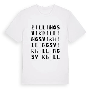 Billingsvik ordlek t-shirt – ekologisk bomull t-shirt från PinShirt