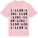 Pink Cotton t-shirt med Billsviken ordlek t-shirt