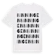 White t-shirt med Binningen ordlek t-shirt