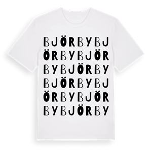 Björby ordlek t-shirt – ekologisk bomull t-shirt från Pinshirt