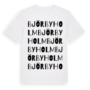 Björbyholm ordlek t-shirt – ekologisk bomull t-shirt från Pinshirt