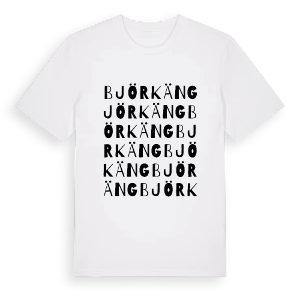 Björkäng ordlek t-shirt – ekologisk bomull t-shirt från PinShirt