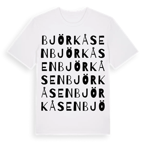 Björkåsen ordlek t-shirt – ekologisk bomull t-shirt från PinShirt