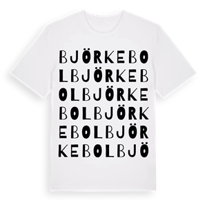 Björkebol ordlek t-shirt – ekologisk bomull t-shirt från PinShirt