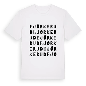 Björkerud ordlek t-shirt – ekologisk bomull t-shirt från PinShirt